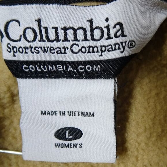 Columbia Tan Fleece Full Zip Jacket Size Large - Picture 4 of 6